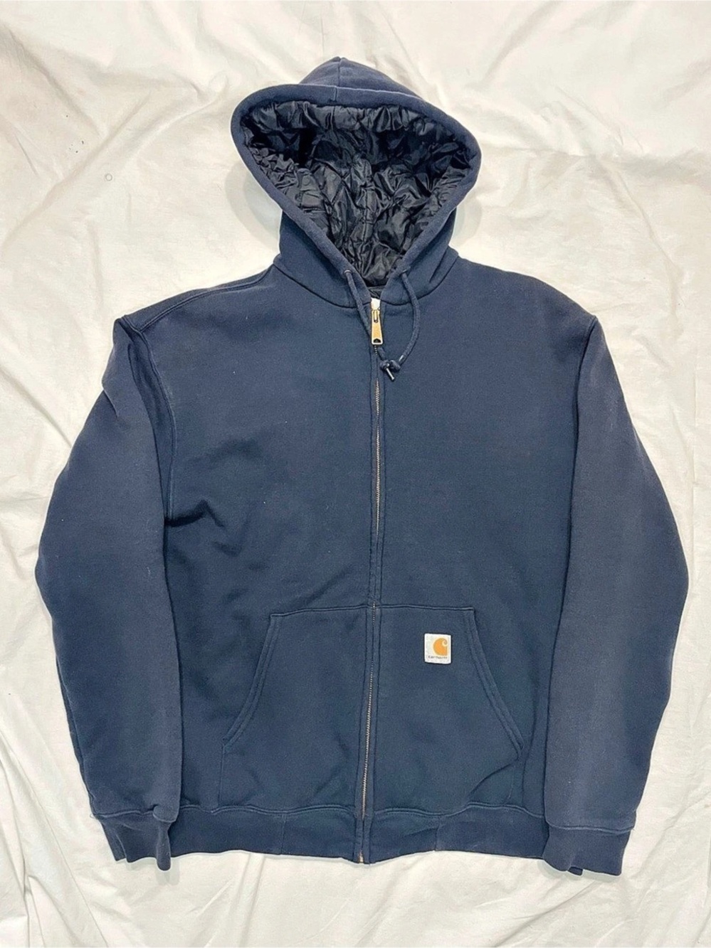 Carhartt 3-Season Quilt Lined Zip Front Hooded Sweatshirt Quilted Lined Hooded